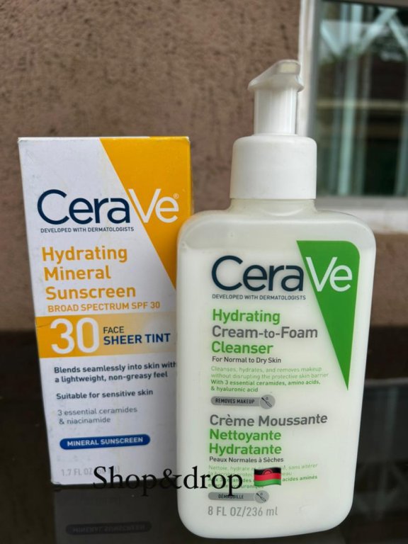 CeraVe hydrating cream to foam cleaner