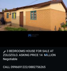 House for sale in Zolozolo, Mzuzu, Malawi