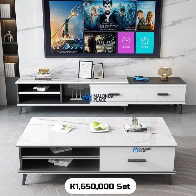 MARBLE TV stand and Coffee Table Set for sale