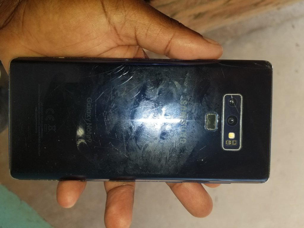 Samsung note9- battery is still fine,it has few cracks but works fine.