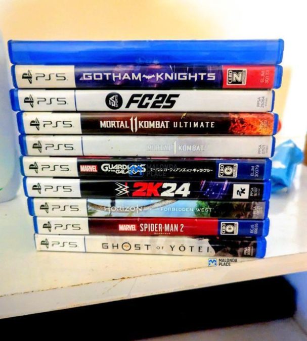 Playstation 5 and 4 consoles and game discs for sale new and fairly used. Area 49 Lilongwe