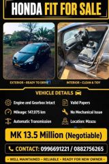Honda fit - For Sale in Mzuzu