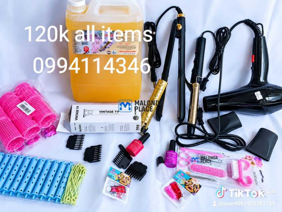 salon and hairdressing set