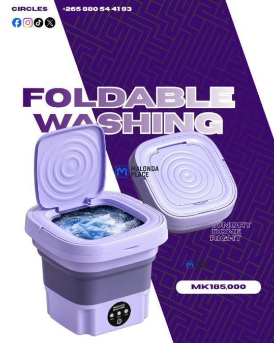 Foldable washing machine