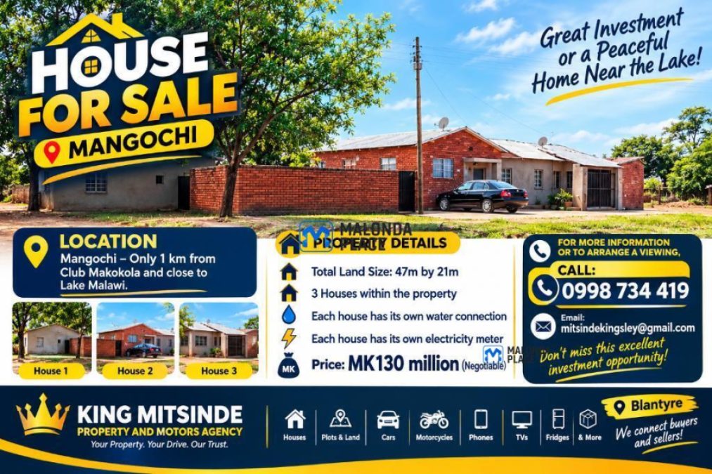 House for sale in mangochi