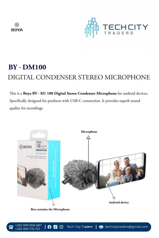 Boya BY-DM100 digital condenser stereo microphone