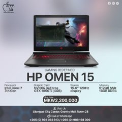 HP OMEN 15 Intel Core i7  7th Gen - For Sale in Lilongwe