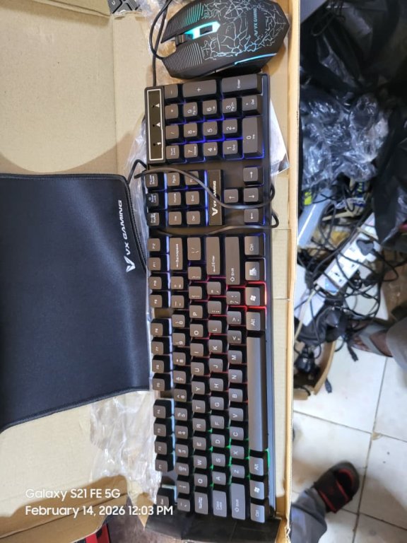 Gaming keyboard, mouse, mouse pad