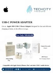 Apple 20W USB-C Adapter for sale in Blantyre Market, Blantyre, Malawi