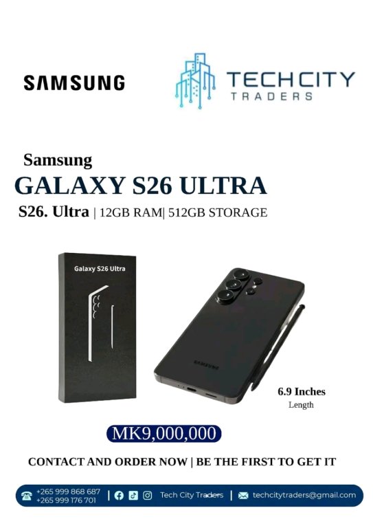 Samsung Galaxy S26 Ultra, 12GB RAM, 512GB storage