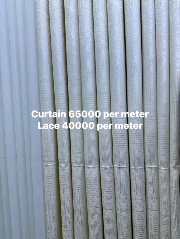 Curtain 65000 per meter Lace 40000 per meter