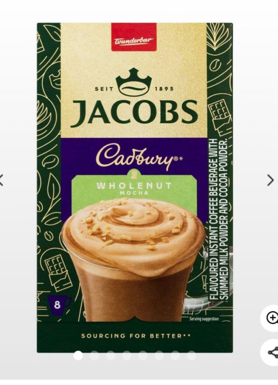 Jacobs Cadbury wholenut Mocha  Instant coffee