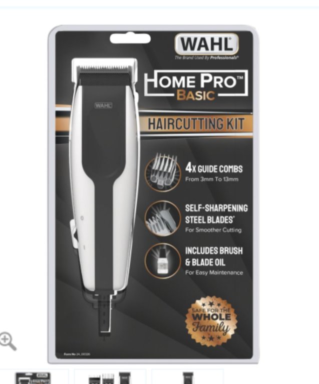 Wahl Home Pro Basic Corded Hair Clipper Kit 8 Piece