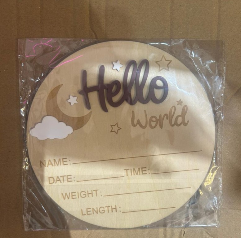 Wooden Milestone Round Disc