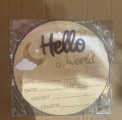 Wooden Milestone Round Disc - For Sale in Lilongwe