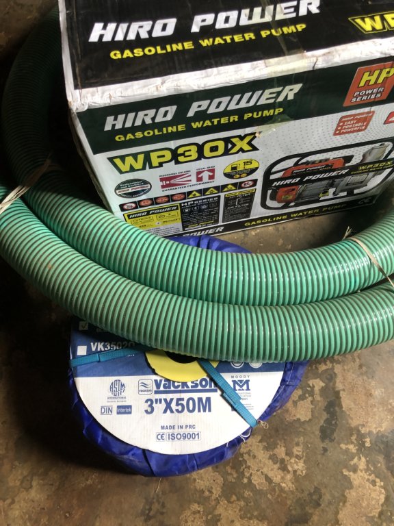 3 inches Water pump. Complete Irrigation system.