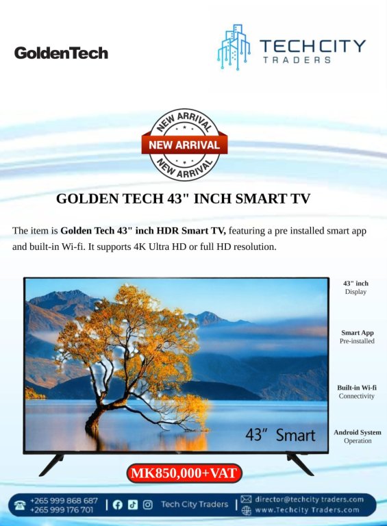 Golden Tech 43" HDR Smart TV