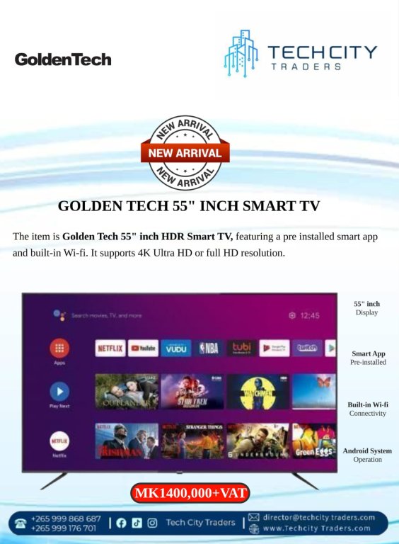 Golden Tech 55" HDR Smart TV