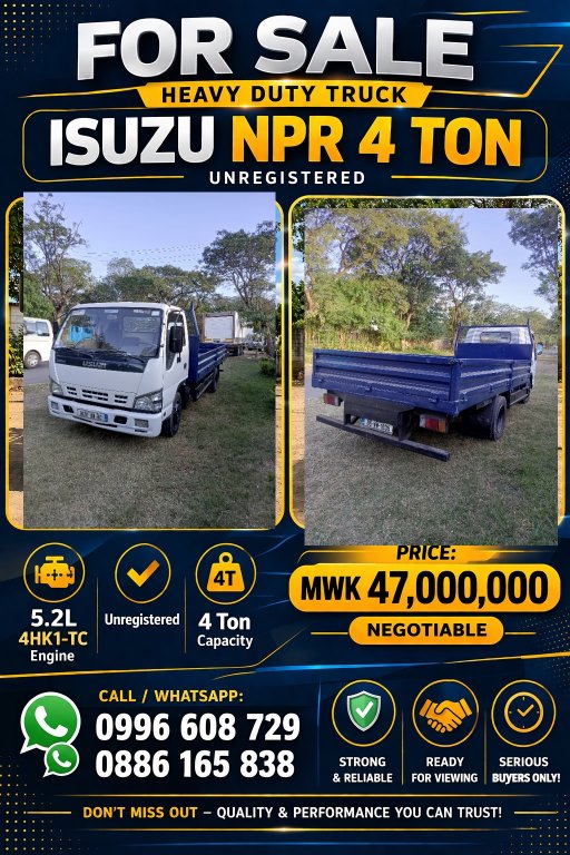 Isuzu NPR 4 tonne truck