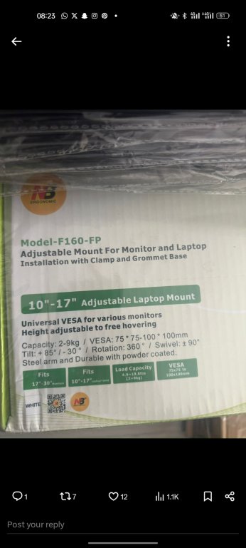 Adjustable Laptop and Monitor Mount