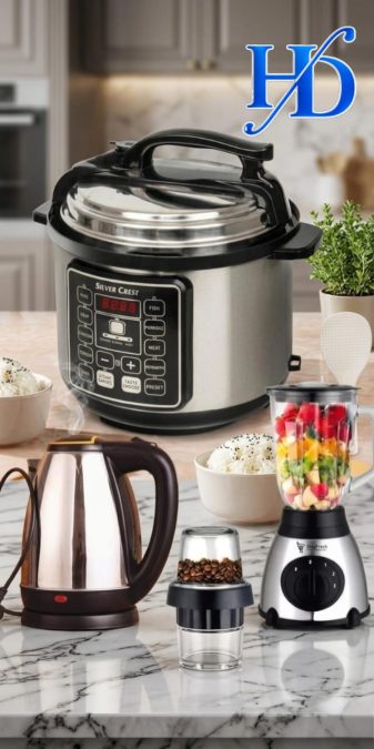 1.5L Electric Blender➕️ 2L ELECTRIC KETTLE➕️6L Electric Pressure Cooker