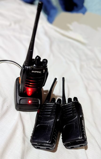 walkie talkies set of 3 fairly used