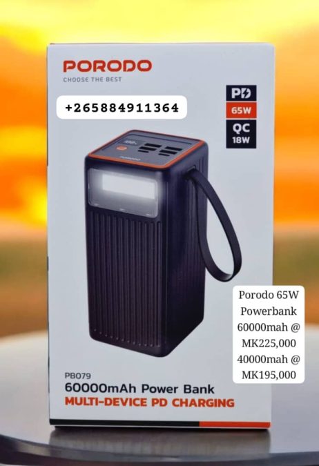 Porodo 65W Powerbank 60000mah
