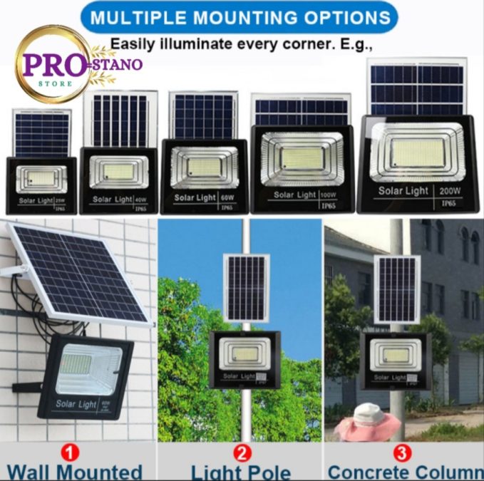 100 Watts Solar Light with Solar Panel n Remote control @165,000
