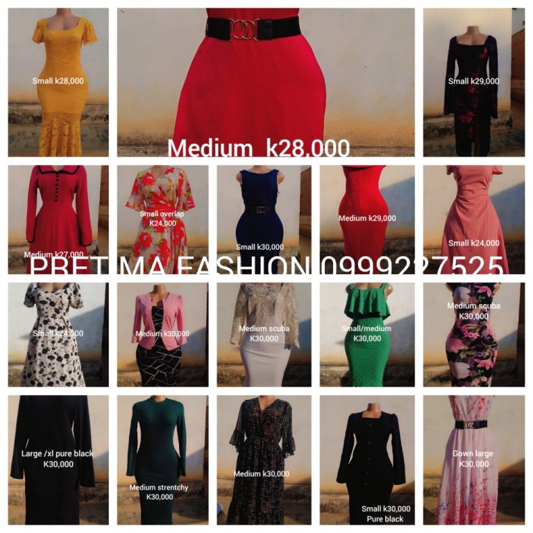 Dresses, tops and blouses