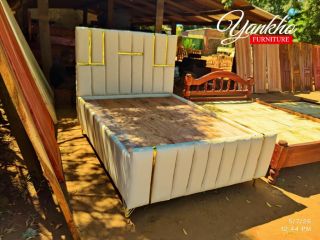 Upholstered double bed
