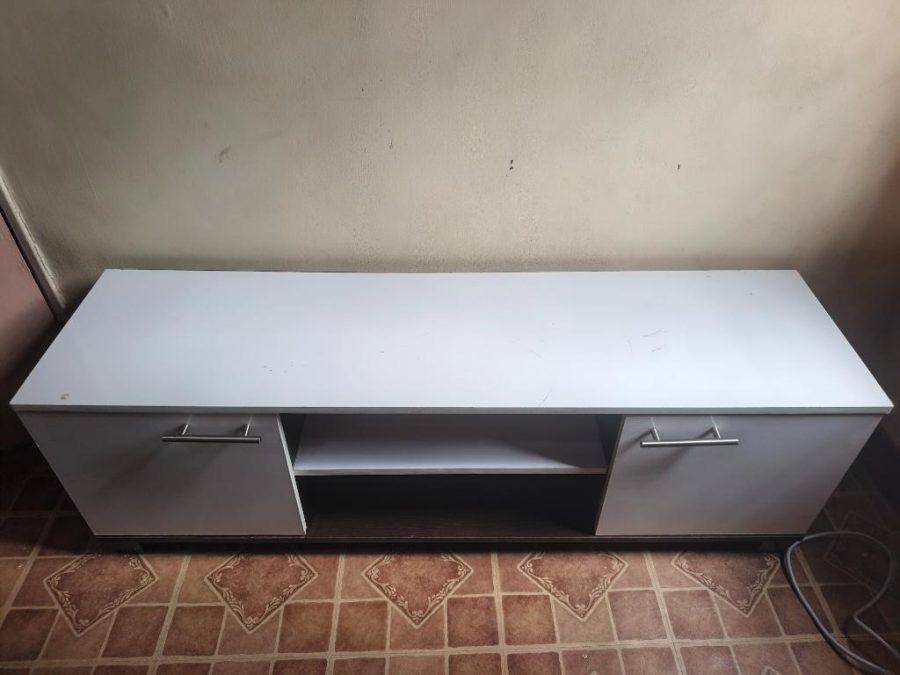 Tv , sound system table