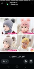 Baby winter hats & scarf, 0-2years old. Grey, brown,yellow &pink. We send nationalwide - Buy in Malawi