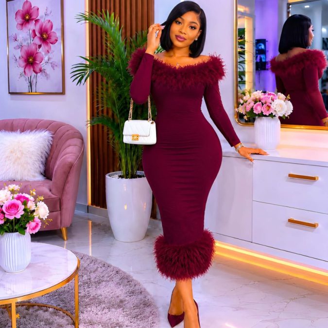 Trim Medium Dress