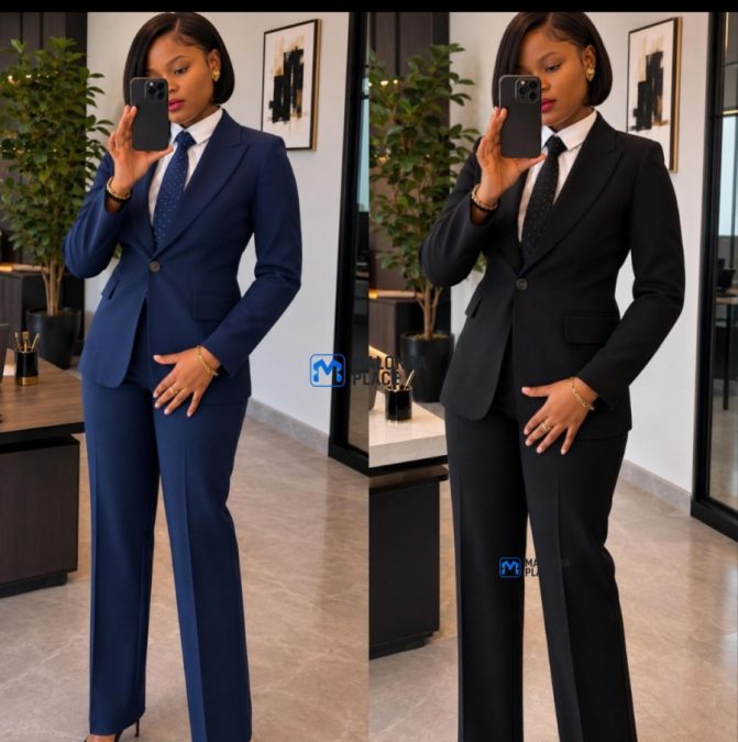 NEW LADIES QUALITY SUIT 2PCS SINGLE BUTTON