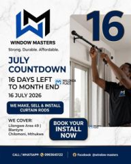 CURTAIN RODS AND INSTALLATION for sale in CHILOMONI MTHUKWA, Blantyre, Malawi
