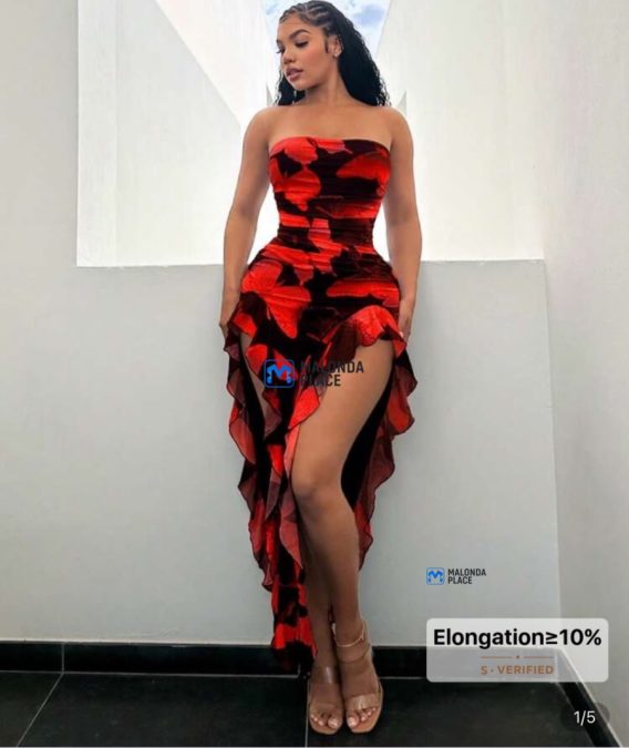 SHEIN dress red and black