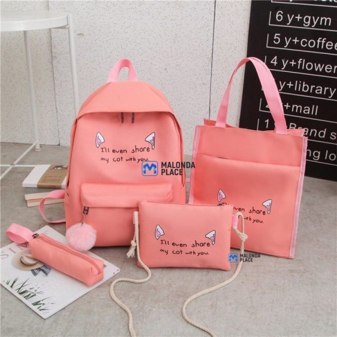 Stylish ladies bag, 4 pieces set
